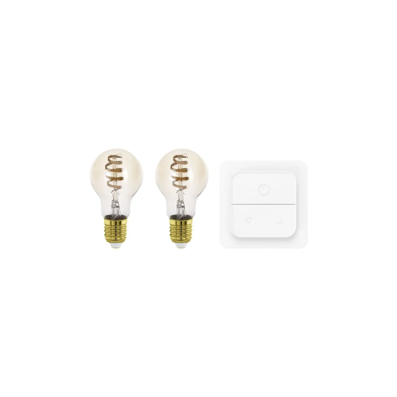 Dubbelpack Eglo LED E27 Päron Ambar Filament 7W 806lm - 822-865 Justerbar Vit | Ersättare 60W