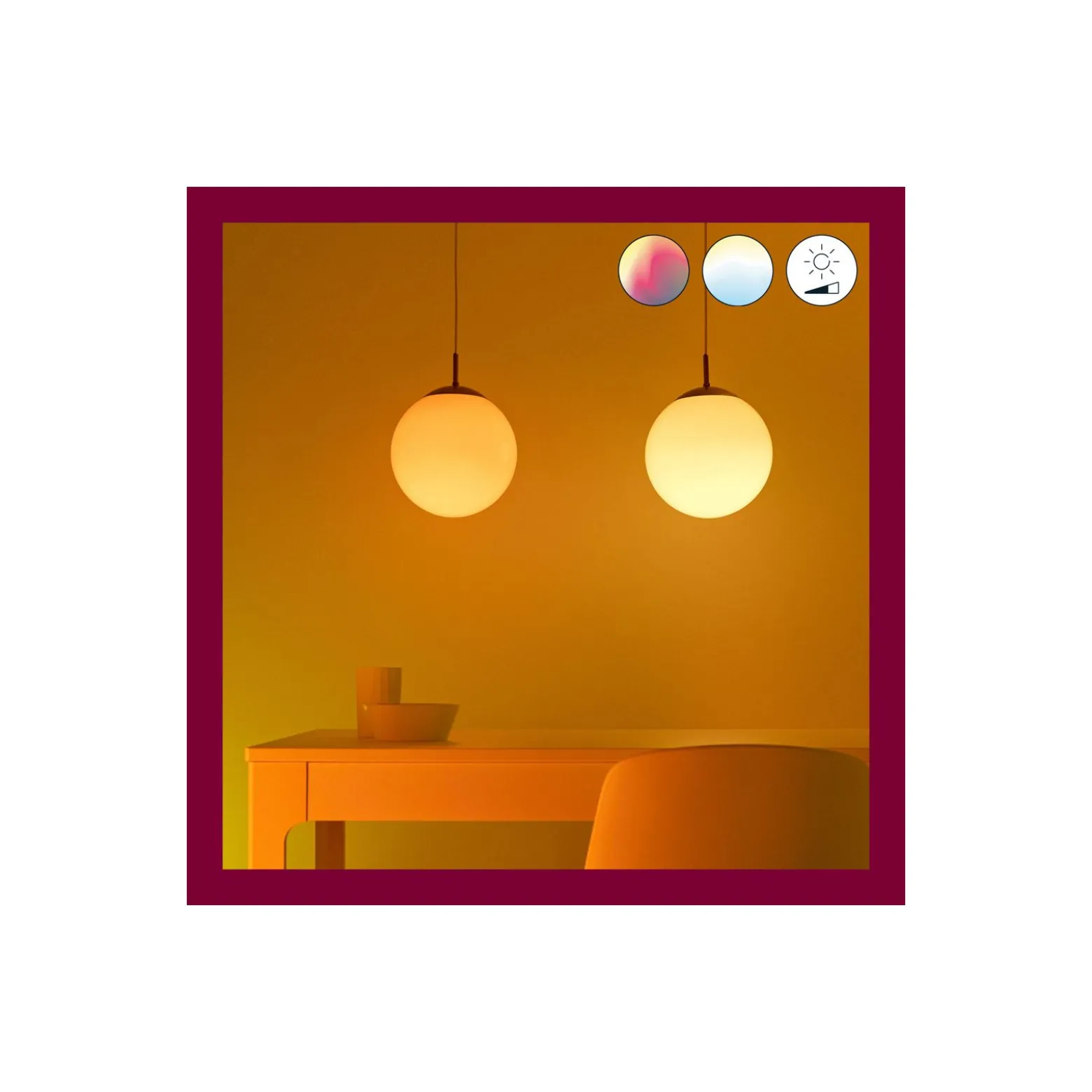 Dubbelpack 2x WiZ Smart LED E27 Päron Filament Matt 9W 806lm - 822-865 Justerbar Vit + RGB | Dimbar - Ersättare 60W