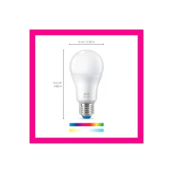 Dubbelpack 2x WiZ Smart LED E27 Päron Filament Matt 9W 806lm - 822-865 Justerbar Vit + RGB | Dimbar - Ersättare 60W