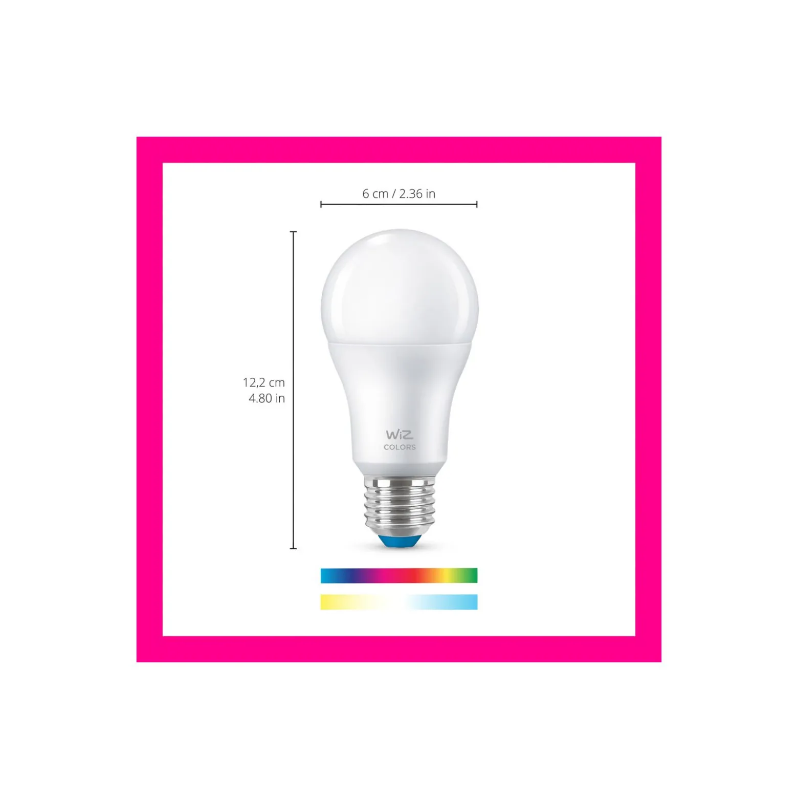Dubbelpack 2x WiZ Smart LED E27 Päron Filament Matt 9W 806lm - 822-865 Justerbar Vit + RGB | Dimbar - Ersättare 60W