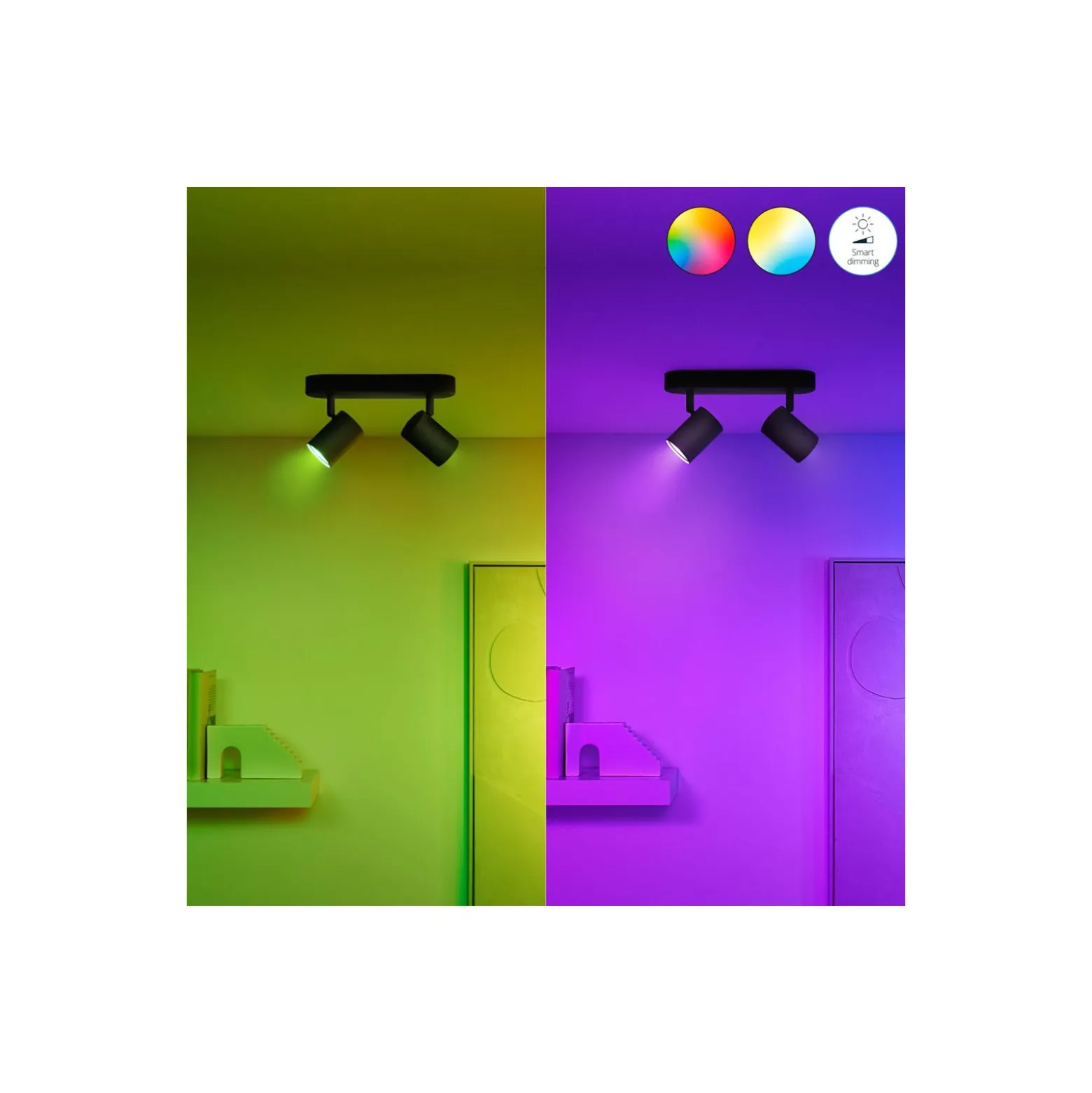 Dubbelpack 2x WiZ Smart LED Spot GU10 PAR16 5W 400lm 36D | Bästa Färgåtergivning - Dimbar - Ersättare 50W