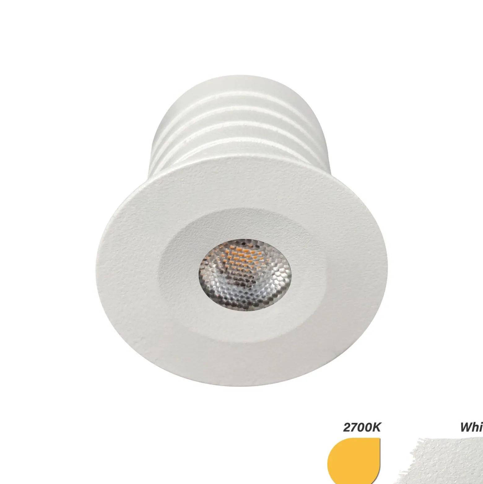 EcoDim Infälld Spot Mini Vit 2.5W 155lm 30D - 827 Extra Varm Vit | 35mm - Utskärning 28mm - IP67 - Dimbar