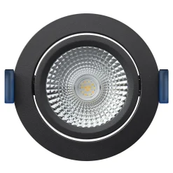EcoDim Infälld Spot Svart 6W 450lm 60D 827- 860 Justerbar Vit | RGB - 85mm - Utskärning 75mm - IP54 - Zigbee Dimbar