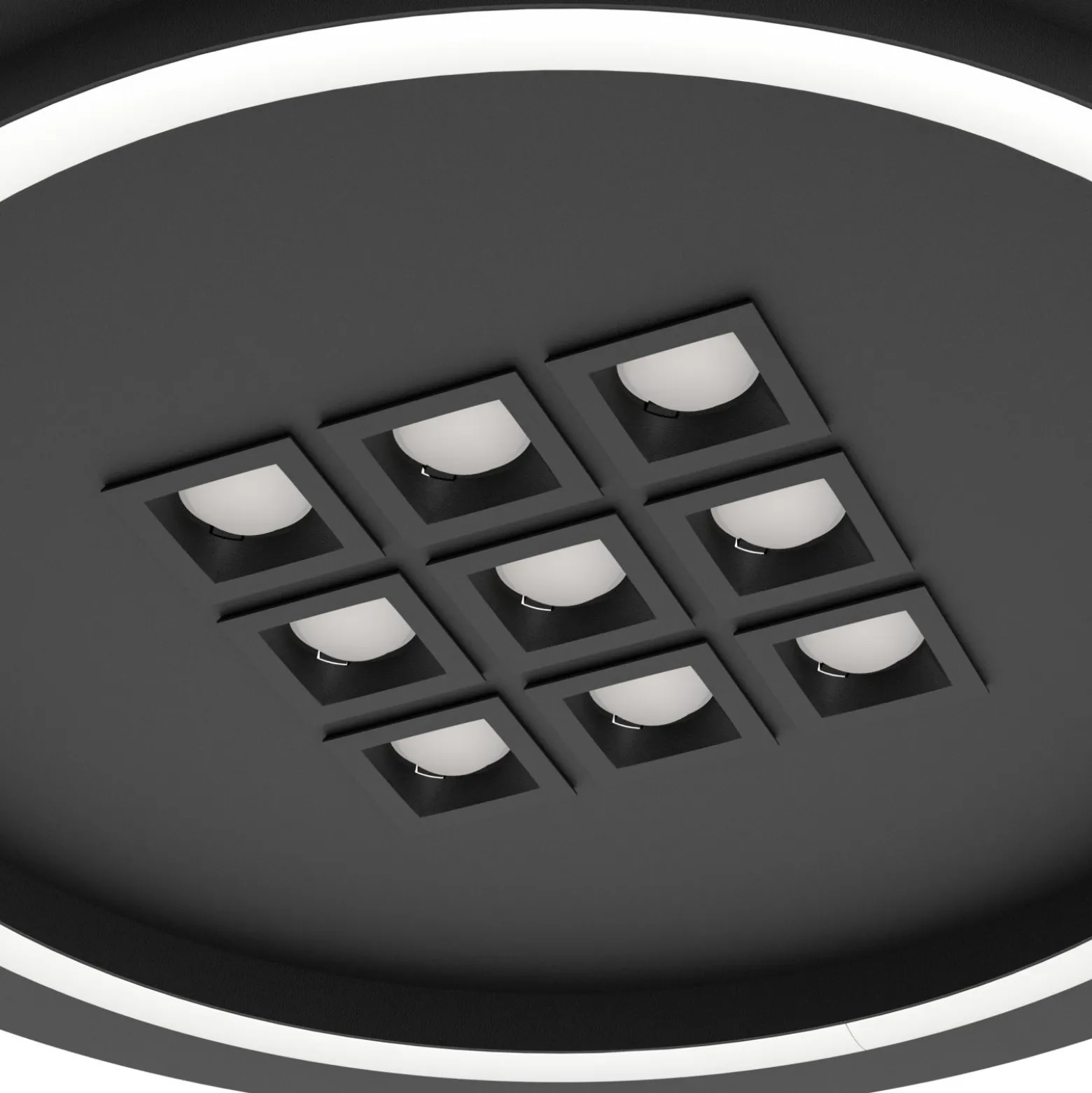 Eglo Taklampa Balazote Stål Svart 205W 3425lm - 827-865 Justerbar Vit | 380mm - Dimbar