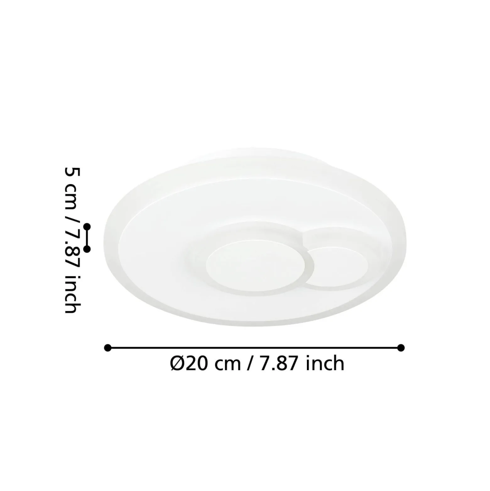Eglo Taklampa Cadegal Stål Vit 78W 1100lm - 840 Kallvit | 200mm