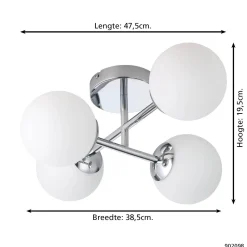 Eglo Taklampa Castrovido Stål Krom 42W 1880lm - 827 Extra Varm Vit | IP44