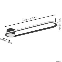 Eglo Taklampa Collecorvino Aluminium Stål Svart 24W 2400lm - 827-865 Justerbar Vit