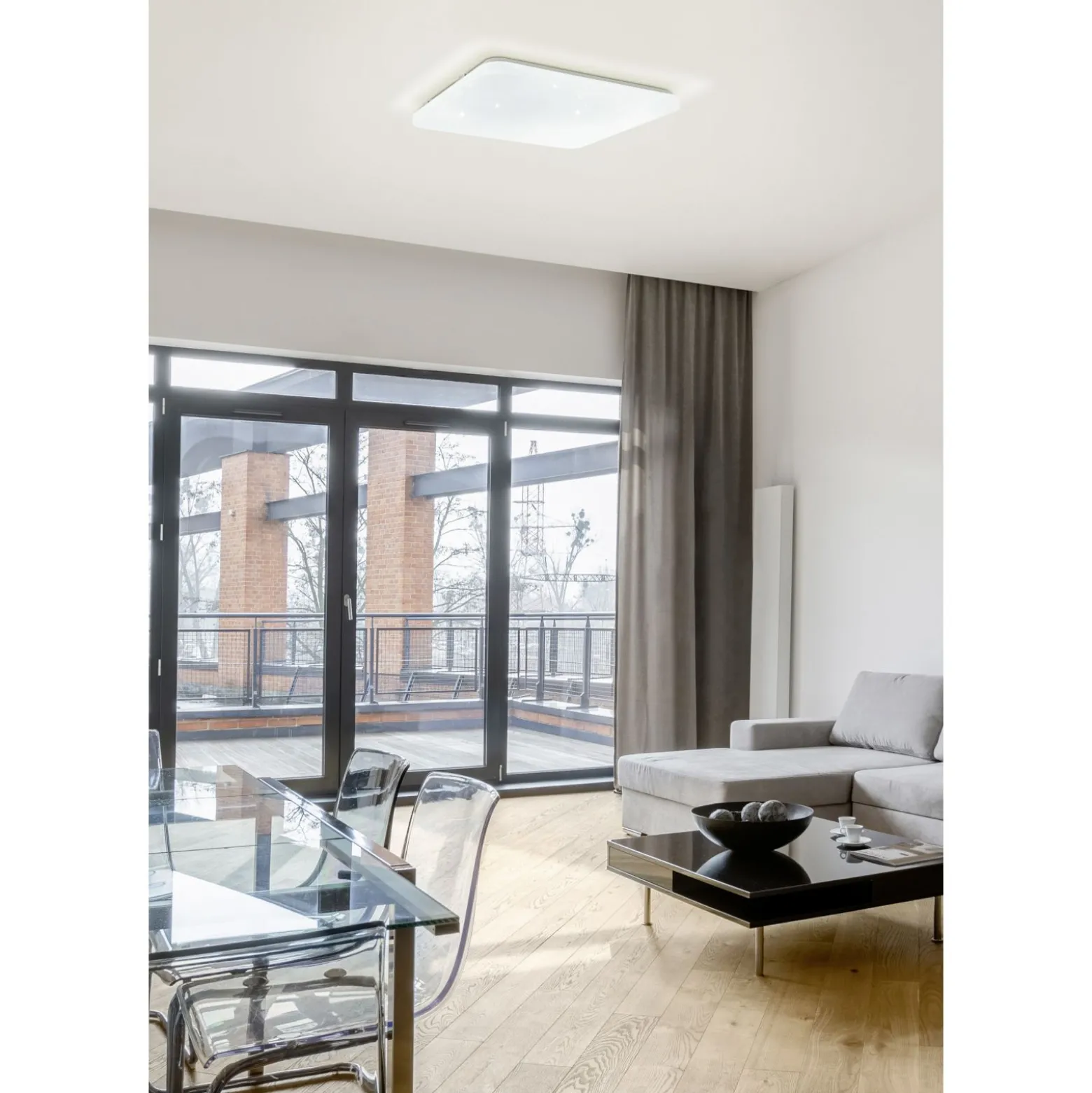 Eglo Taklampa Frania-s Stål Vit 55W 3600lm - 830 Varm Vit