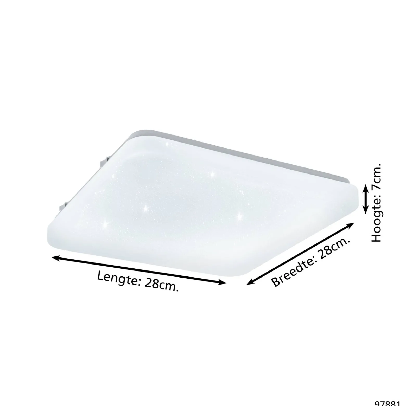 Eglo Taklampa Frania-s Stål Vit 10W 1100lm - 830 Varm Vit