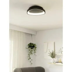 Eglo Taklampa Loretello Plast Stål Svart Vit 12W 1440lm - 827-865 Justerbar Vit | 350mm - Dimbar