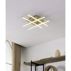Eglo Taklampa Marinello 1 Aluminium Stål Svart Trä 53W 2800lm - 830 Varm Vit