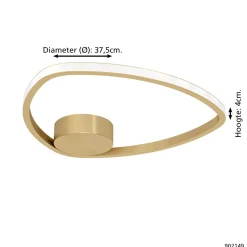 Eglo Taklampa Moschella Stål Aluminium Guld 97W 1440lm - 827-865 Justerbar Vit | 375mm