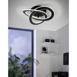 Eglo Taklampa Rolimare Aluminium Svart Vit 35W 5500lm - 840 Kallvit