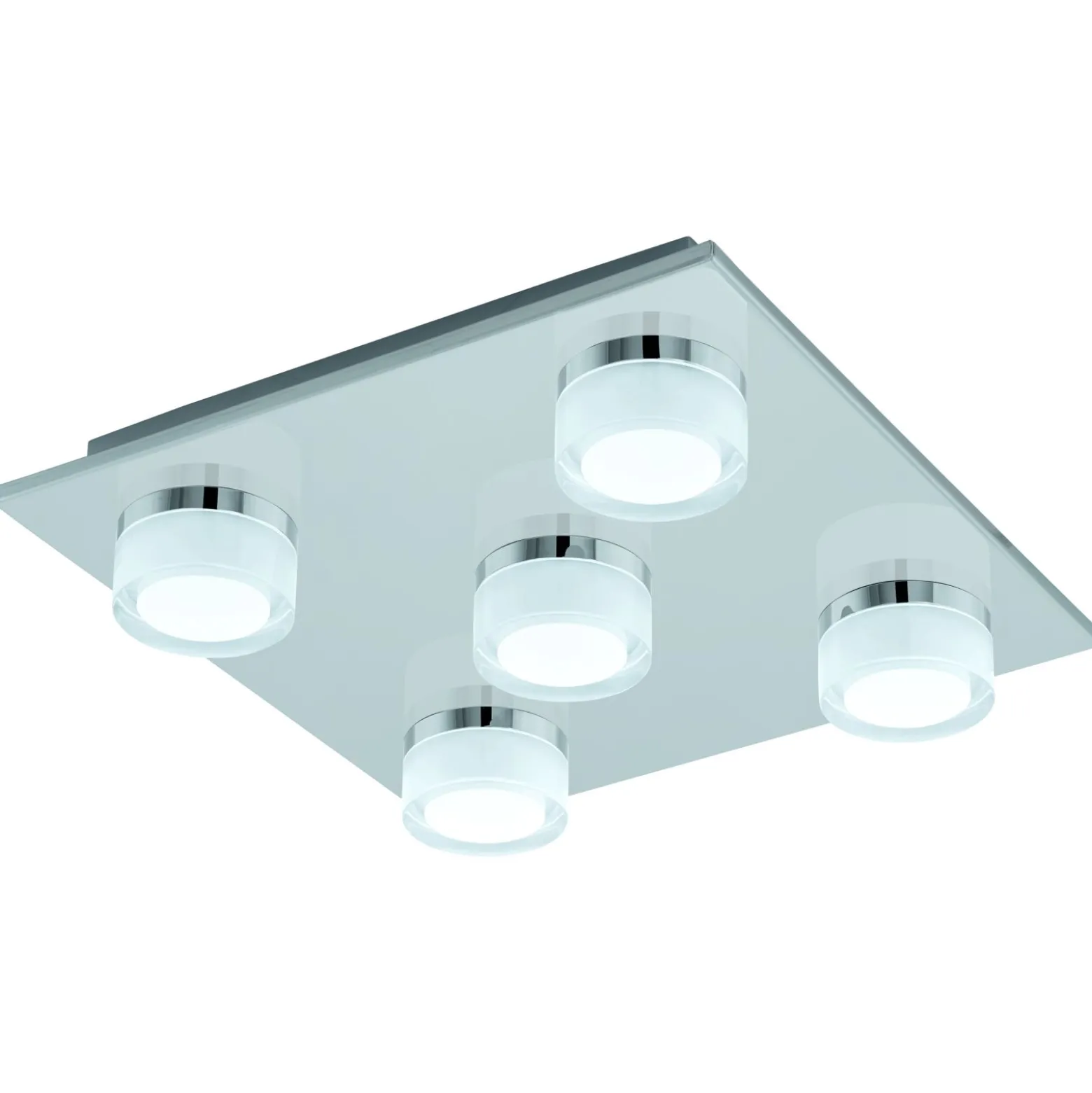 Eglo Taklampa Romendo 1 Stål Krom 54W 3750lm - 830 Varm Vit | IP44 - Dimbar
