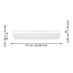 Eglo Taklampa Rovito Plast Vit 172W 2580lm - 827-865 Justerbar Vit | IP44