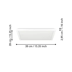 Eglo Taklampa Rovito-r Plast Vit 176W 2400lm - 827-865 Justerbar Vit | IP44 - Dimbar