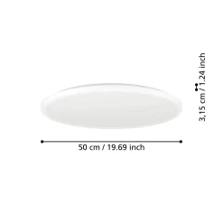 Eglo Taklampa Rovito-r Plast Vit 168W 2900lm - 827-865 Justerbar Vit | 500mm - IP44 - Dimbar