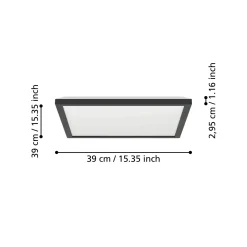 Eglo Taklampa Rovito-r Plast Svart 176W 2400lm - 827-865 Justerbar Vit | IP44 - Dimbar
