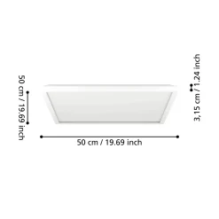 Eglo Taklampa Rovito-r Plast Vit 17W 2800lm - 827-865 Justerbar Vit | IP44 - Dimbar