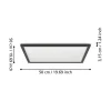 Eglo Taklampa Rovito-r Plast Svart 17W 2800lm - 827-865 Justerbar Vit | IP44 - Dimbar
