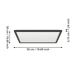 Eglo Taklampa Rovito-r Plast Svart 17W 2800lm - 827-865 Justerbar Vit | IP44 - Dimbar