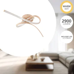 Eglo Taklampa Selvina 2 Stål Aluminium Trä 205W 2900lm - 830 Varm Vit