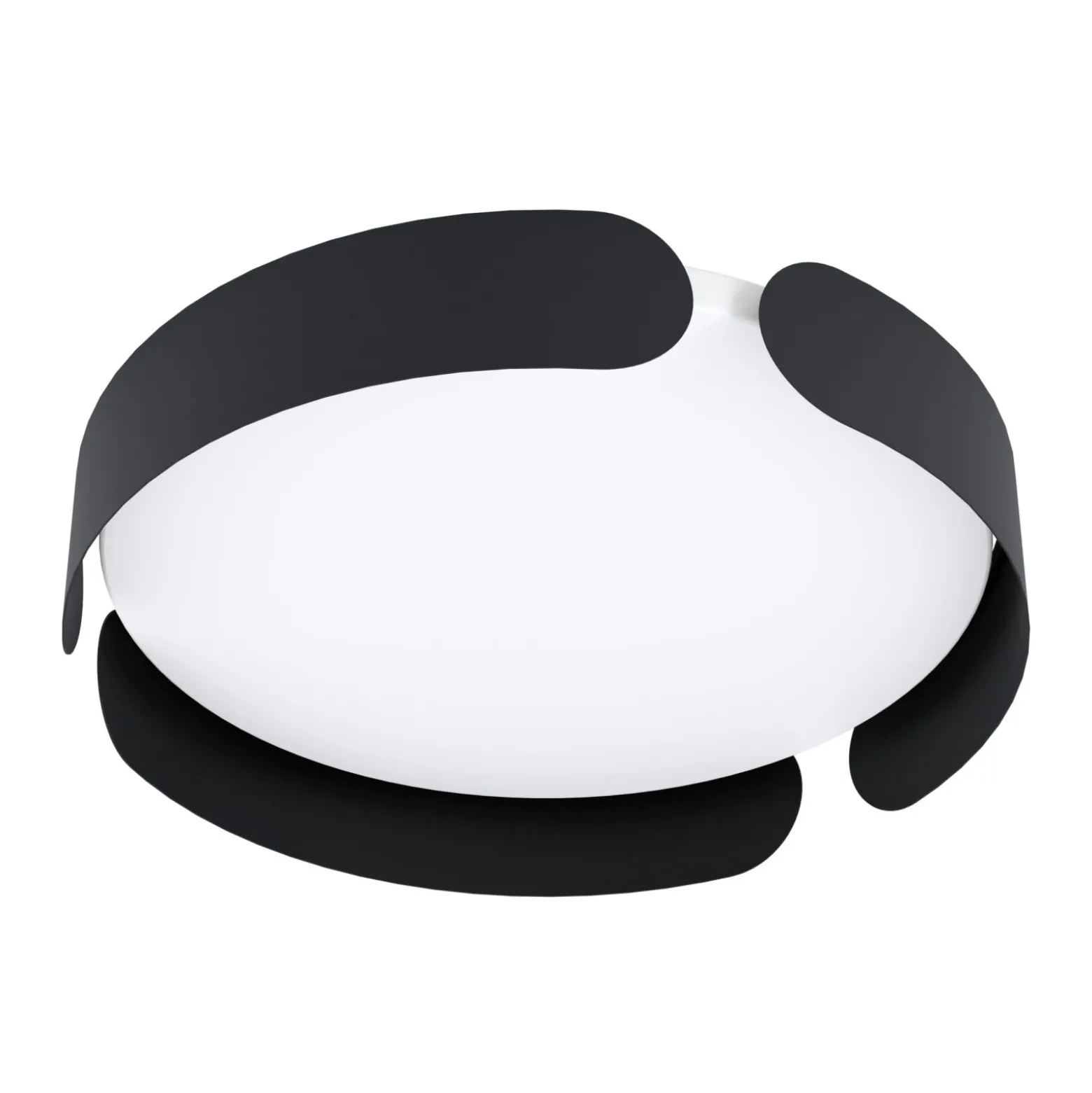 Eglo Taklampa Valcasotto Stål Svart Vit 20W 2400lm - 830 Varm Vit | 370mm