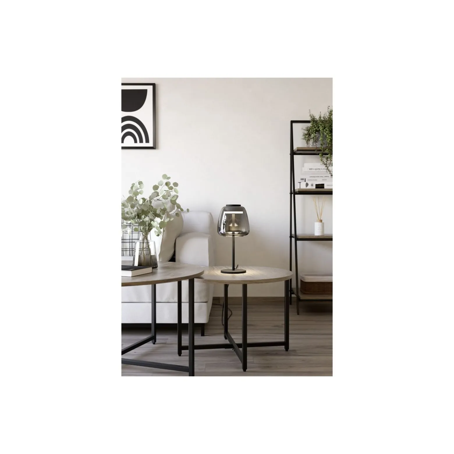 Eglo Bordslampa Alfero-Z Stål Svart 7.7W 1000lm - 827-865 Justerbar Vit + RGB | IP20 - Zigbee Dimbar