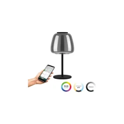 Eglo Bordslampa Alfero-Z Stål Svart 7.7W 1000lm - 827-865 Justerbar Vit + RGB | IP20 - Zigbee Dimbar