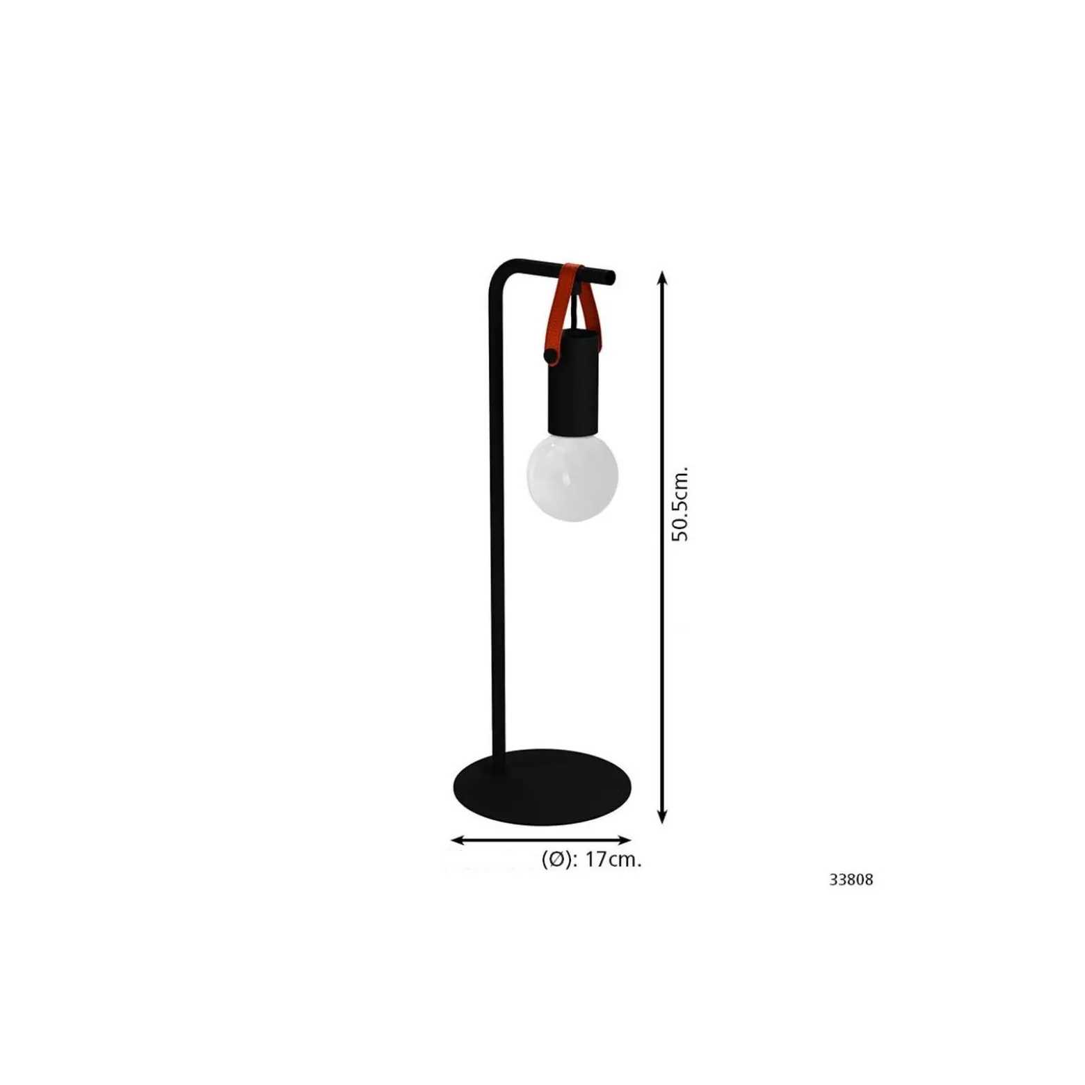 Eglo Bordslampa Apricale Svart, Brun | Passande för 1x E27