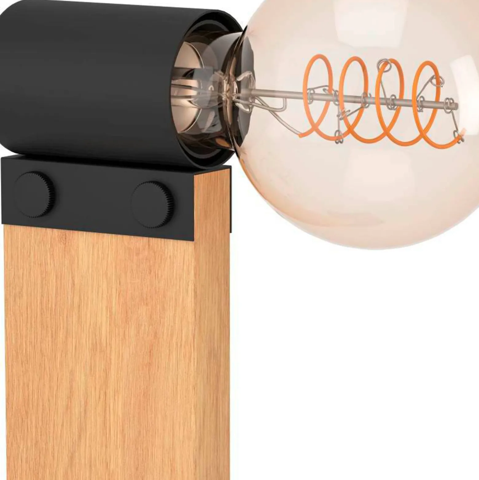 Eglo Bordslampa Bailrigg Stål Svart Trä | Passande För 1x E27