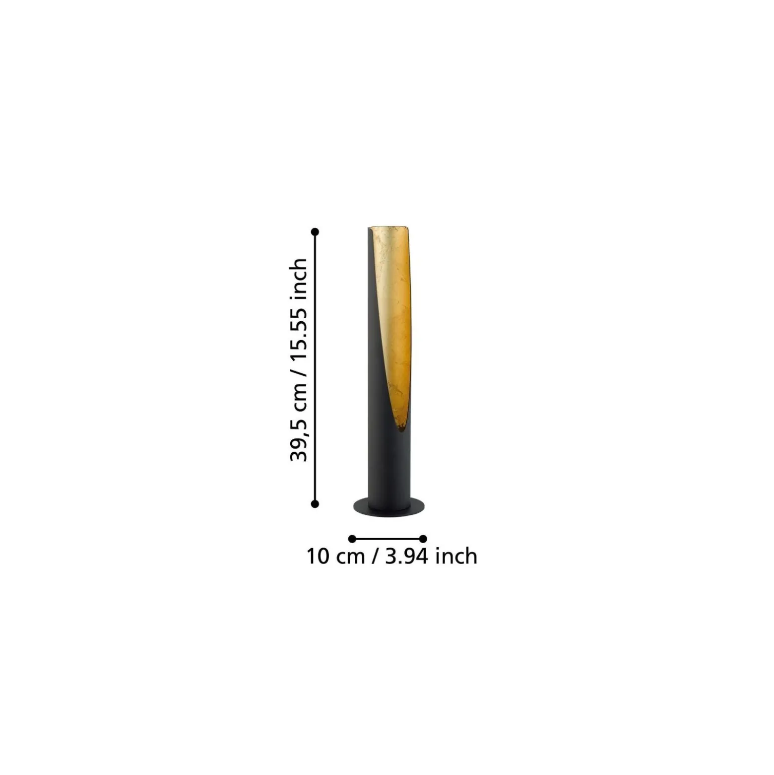Eglo Bordslampa Barbotto Stål Svart, Guld 4.5W 345lm - 830 Varm Vit | Passande för 1x GU10