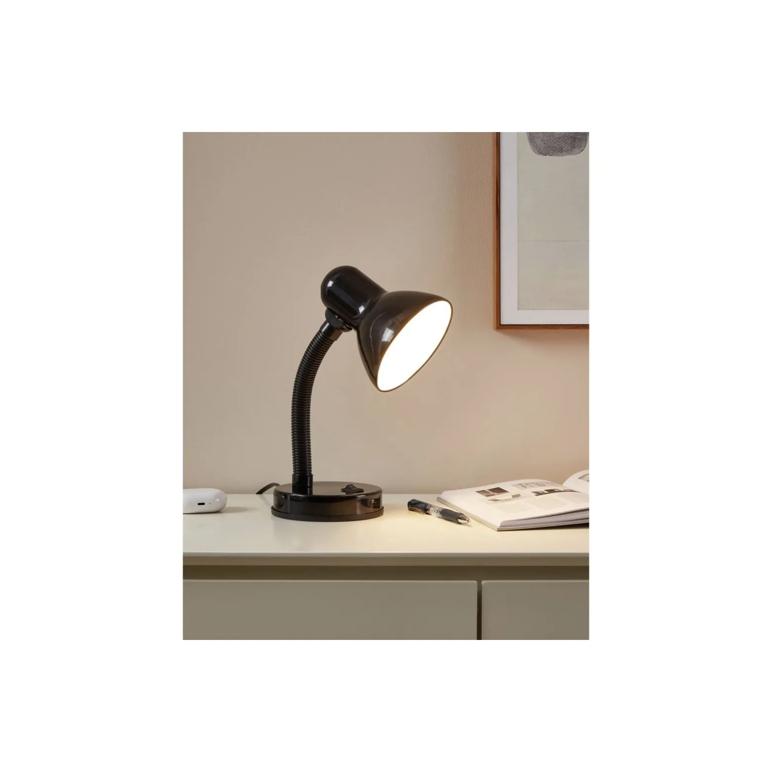 Eglo Bordslampa Basic Stål Svart | IP20 - Passande för 1x E27