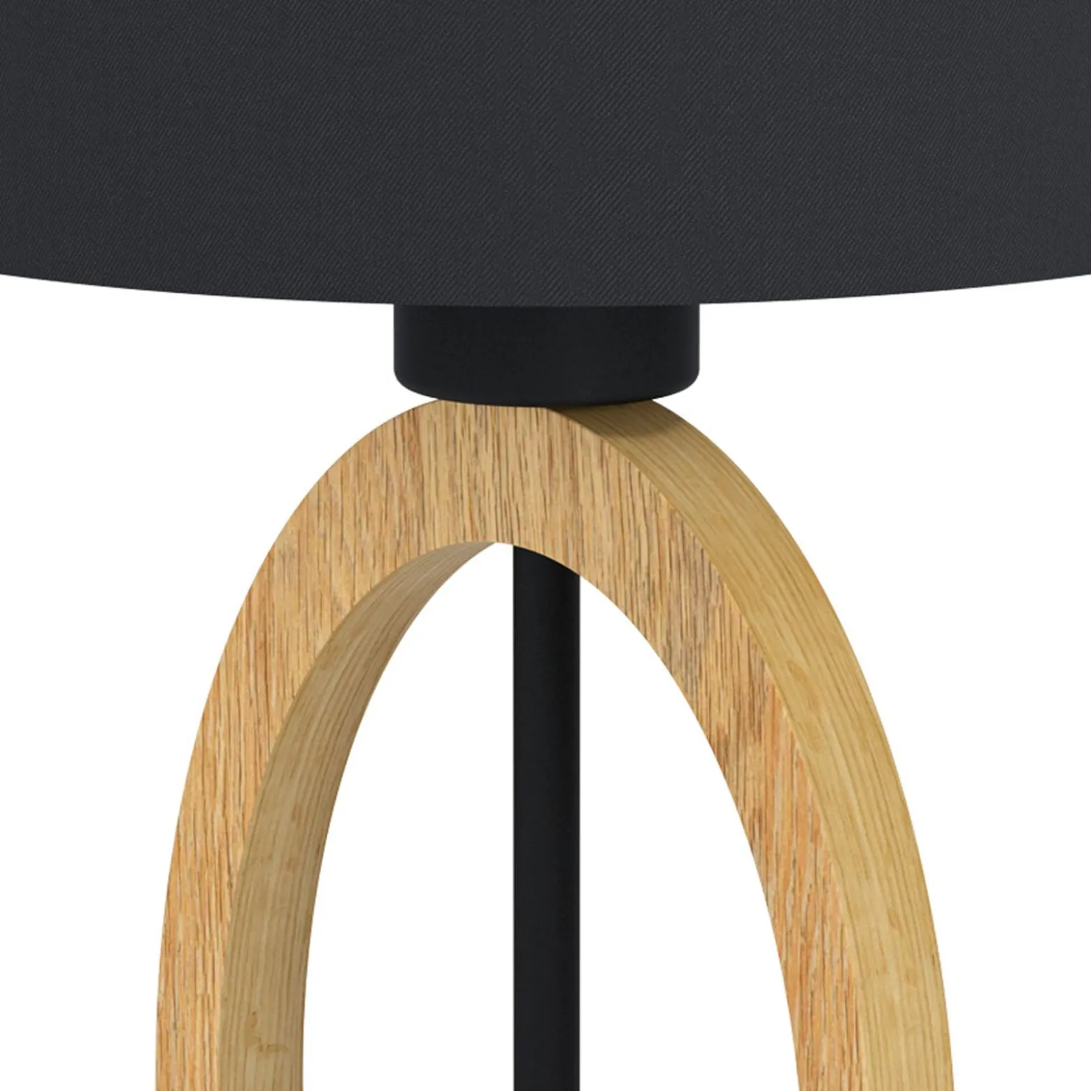 Eglo Bordslampa Basildon 1 Stål Svart Trä | Passande För 1x E27