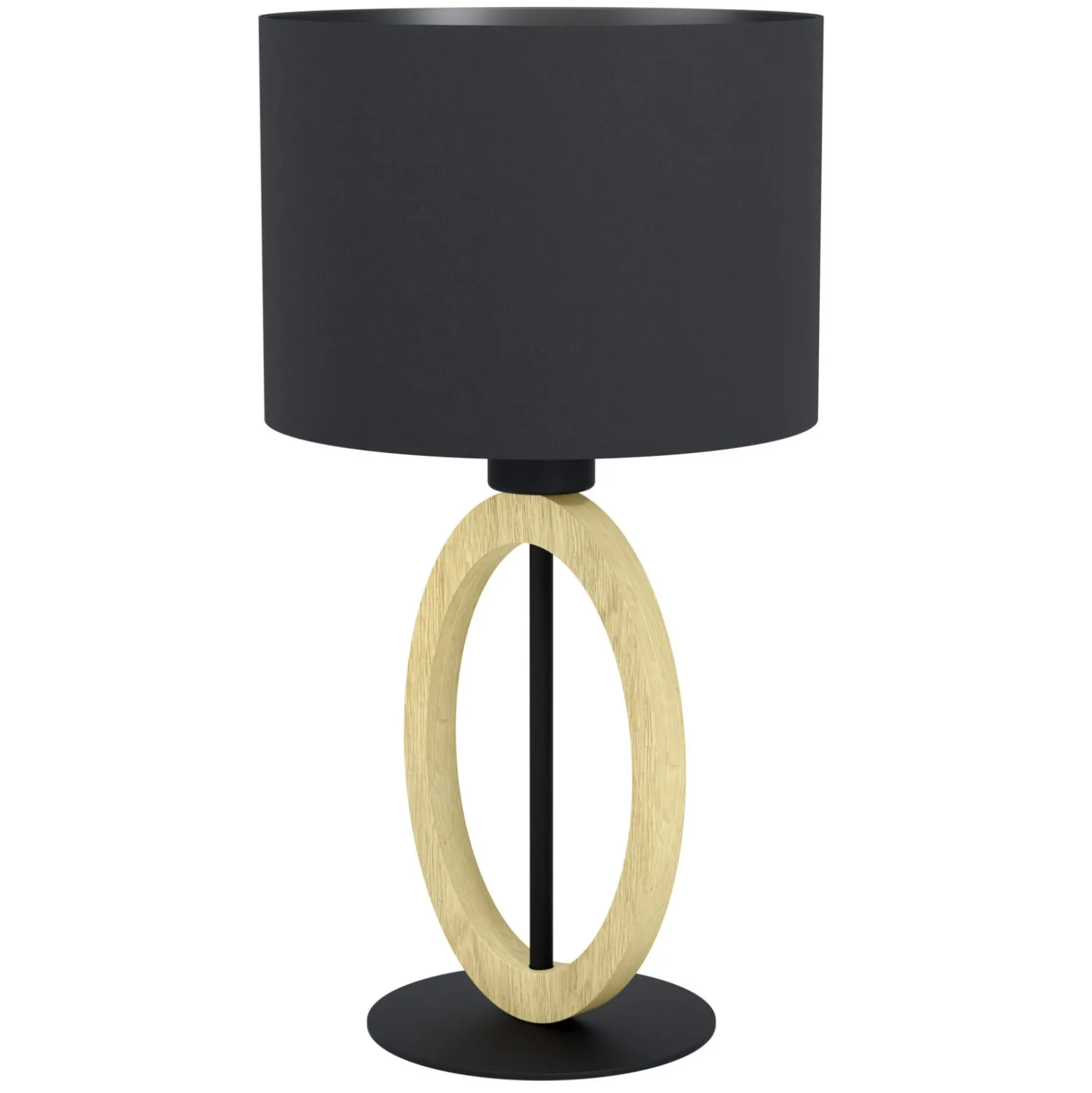 Eglo Bordslampa Basildon 1 Stål Svart Trä | Passande För 1x E27