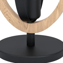 Eglo Bordslampa Basildon Stål Svart Trä | Passande För 1x E27