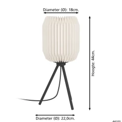 Eglo Bordslampa Belgrave Stål Svart Vit | Passande För 1x E27