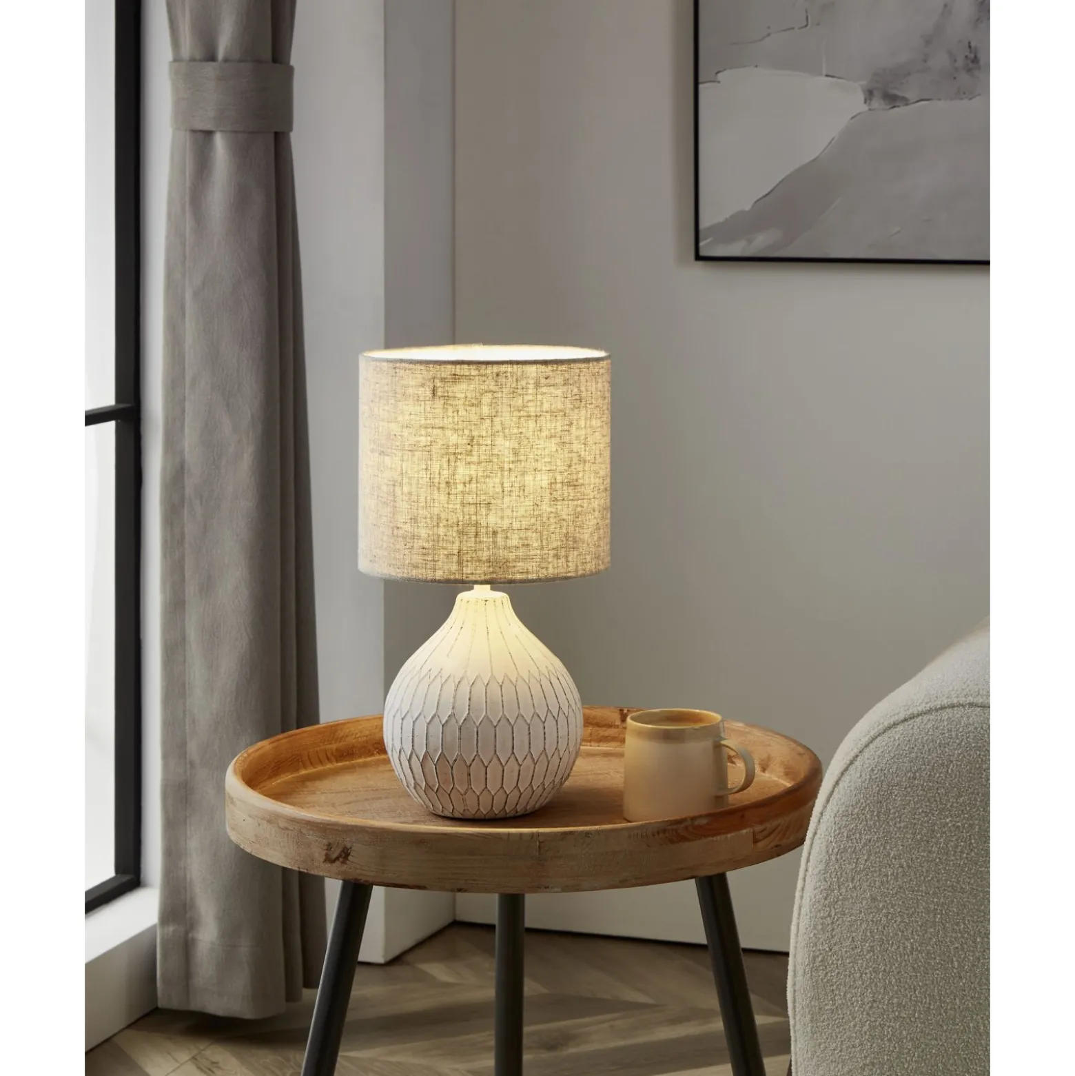 Eglo Bordslampa Bellariva 3 Ceramic Vit | Passande För 1x E27