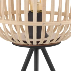 Eglo Bordslampa Bordesley Stål Svart Trä | Passande För 1x E27