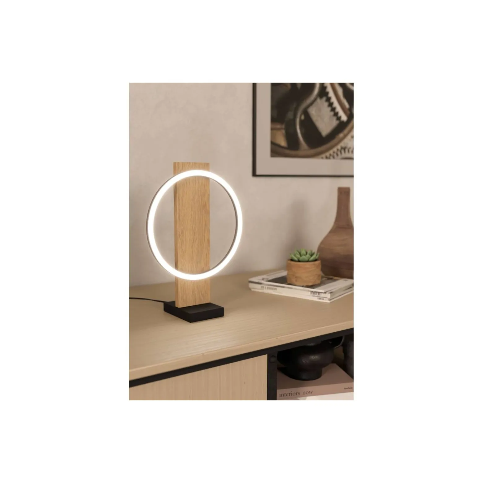 Eglo Bordslampa Boyal Trä Svart, Brun 12W 1700lm - 830 Varm Vit
