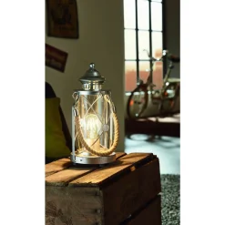 Eglo Bordslampa Bradford Stål Silver | Passande För 1x E27