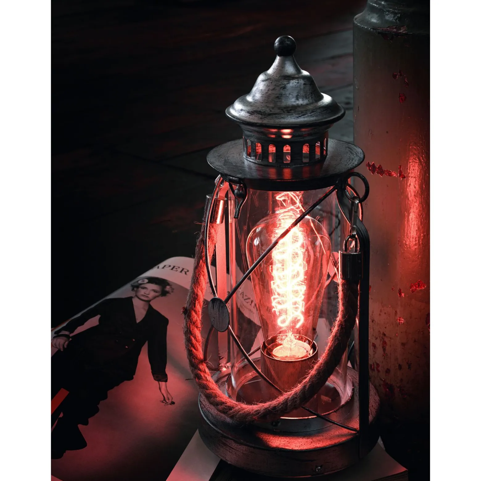 Eglo Bordslampa Bradford Stål Silver | Passande För 1x E27