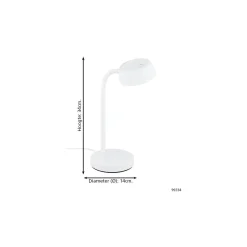 Eglo Bordslampa Cabales Vit 4.6W 490lm - 830 Varm Vit | IP20