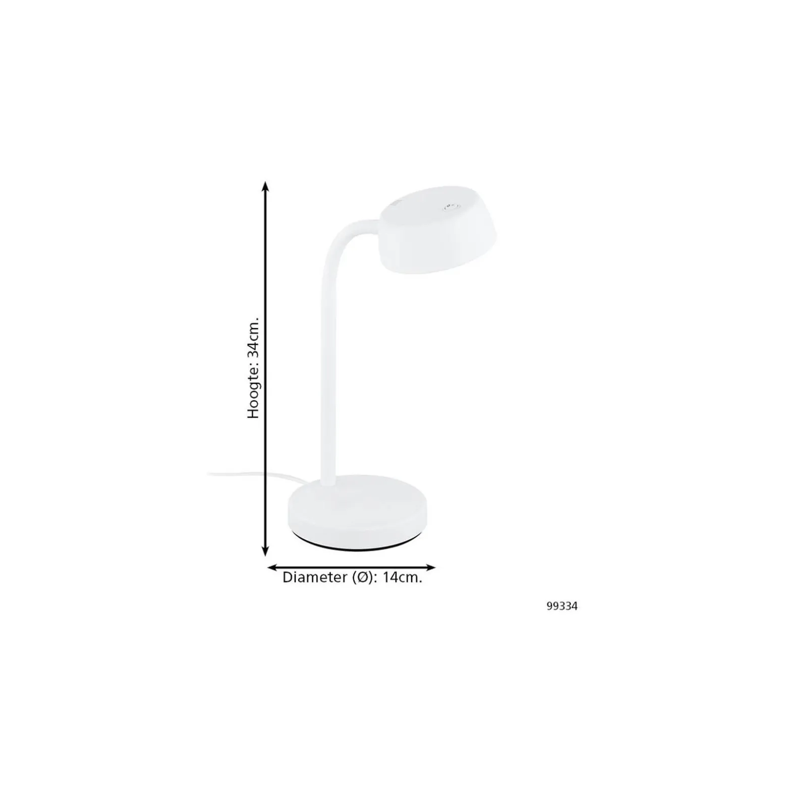 Eglo Bordslampa Cabales Vit 4.6W 490lm - 830 Varm Vit | IP20