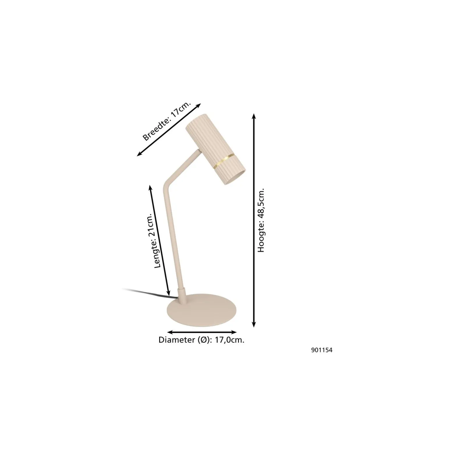 Eglo Bordslampa Caminia Stål Sanded 4.7W 345lm - 830 Varm Vit | IP20 - Inkl. 1x GU10