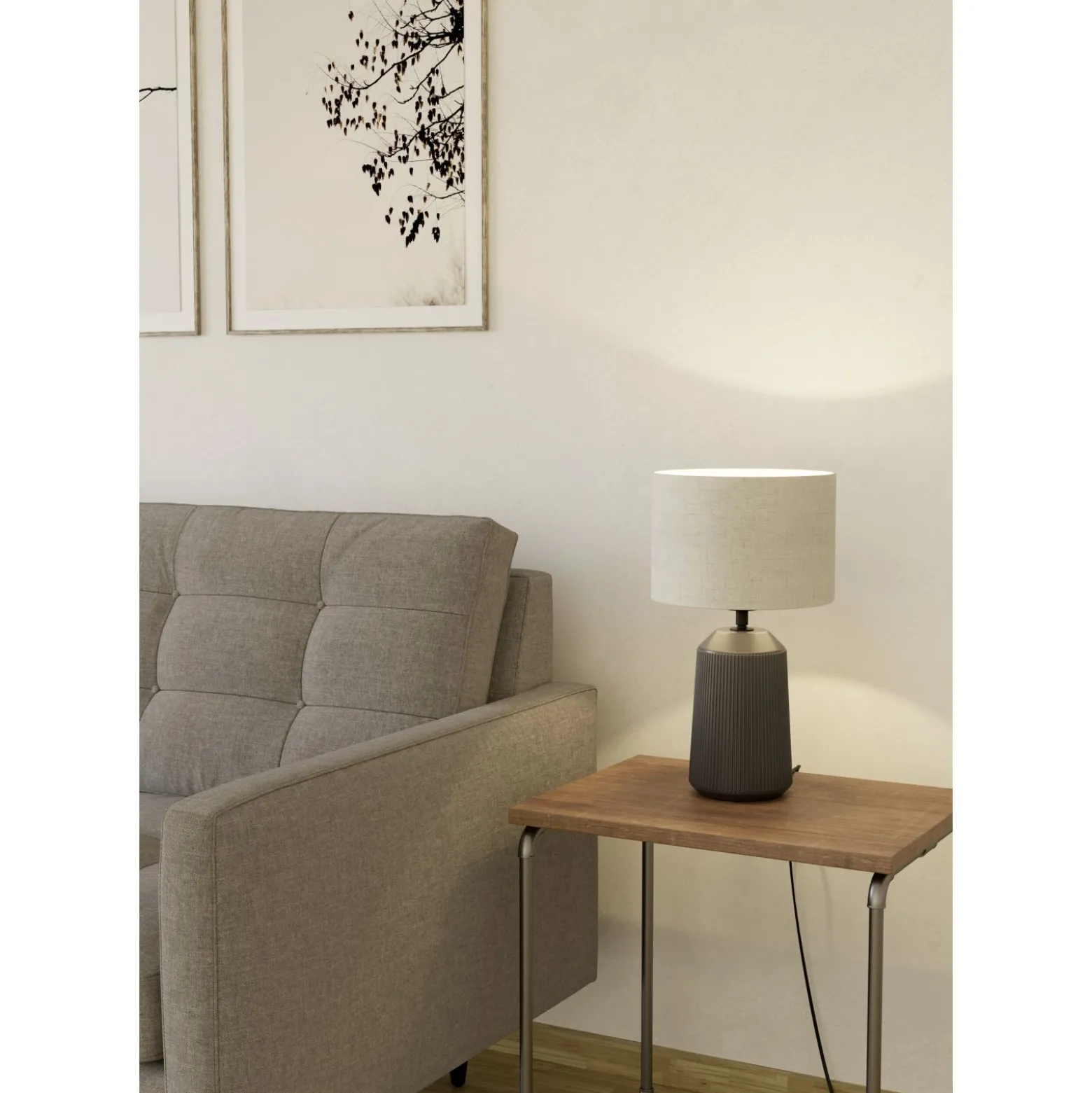 Eglo Bordslampa Capalbio Ceramic Grå | Passande För 1x E27