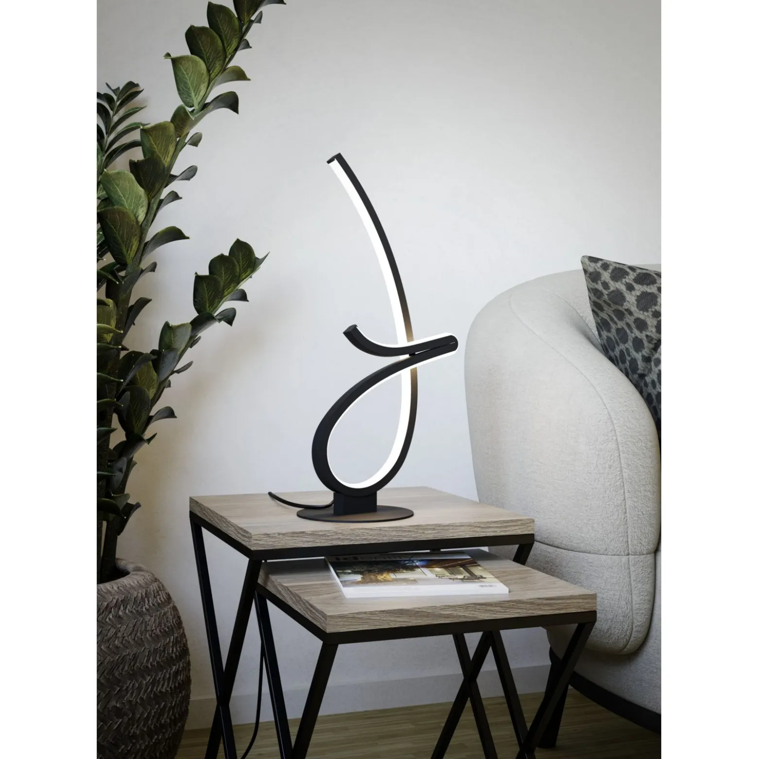 Eglo Bordslampa Cardoncito Stål Svart 12W 1400lm - 827-865 Justerbar Vit
