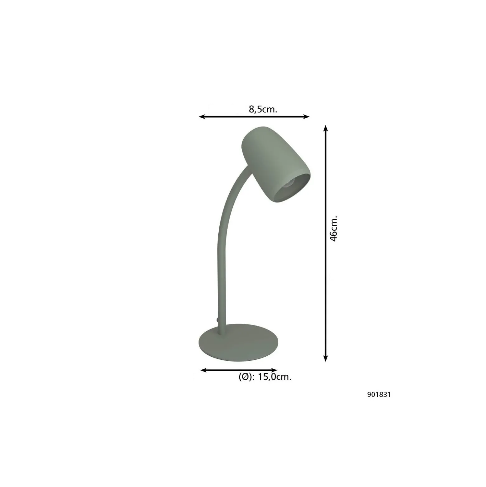 Eglo Bordslampa Carlo Stål Grön | Passande för 1x E14
