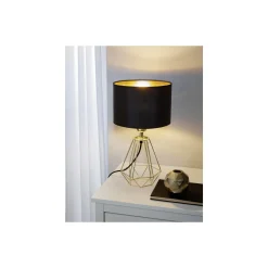 Eglo Bordslampa Carlton 2 Stål Guld Svart | IP20 - Passande för 1x E14