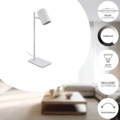 Eglo Bordslampa Ceppino Stål Vit 4W 345lm - 830 Varm Vit